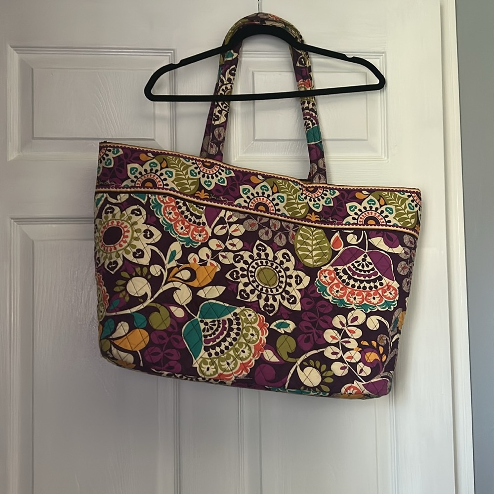Vera Bradley Grand Tote in Plum Crazy - Picture 2 of 4